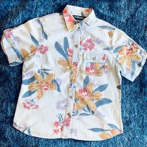 Blouse Sag Harbor 90’ Vintage Floral Print Denim